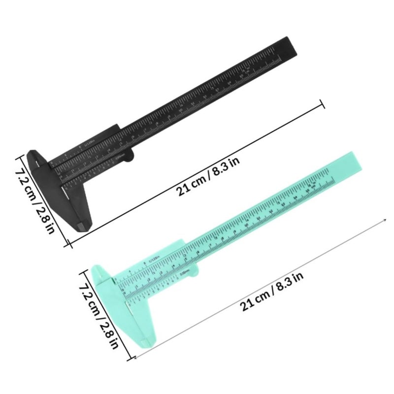 150mm Plastic Sliding Caliper Dual Scale 0 5mm Precision Measuring Tool Industrial Scientific - Image 3