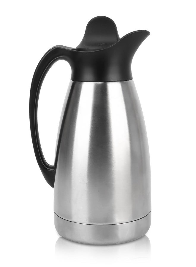 ShineMe Thermal Coffee Carafe, 34Oz (1L) Insulated Stainless Steel Coffee Container for Hot/Cold Drinks, Small Coffee Pot to Keep Coffee/Cream/Water/Beverage Hot and Cold in long Retention - Image 1