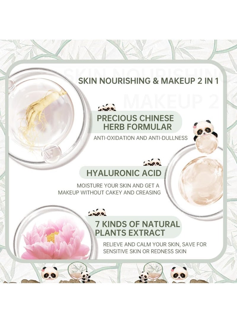 CATKIN Panda Land Foundation Full Coverage Breathable Cushion Foundation with Nourishing and Long wearing Formula Buildable Coverage for Sensitive Skin 15g 2 - Image 4