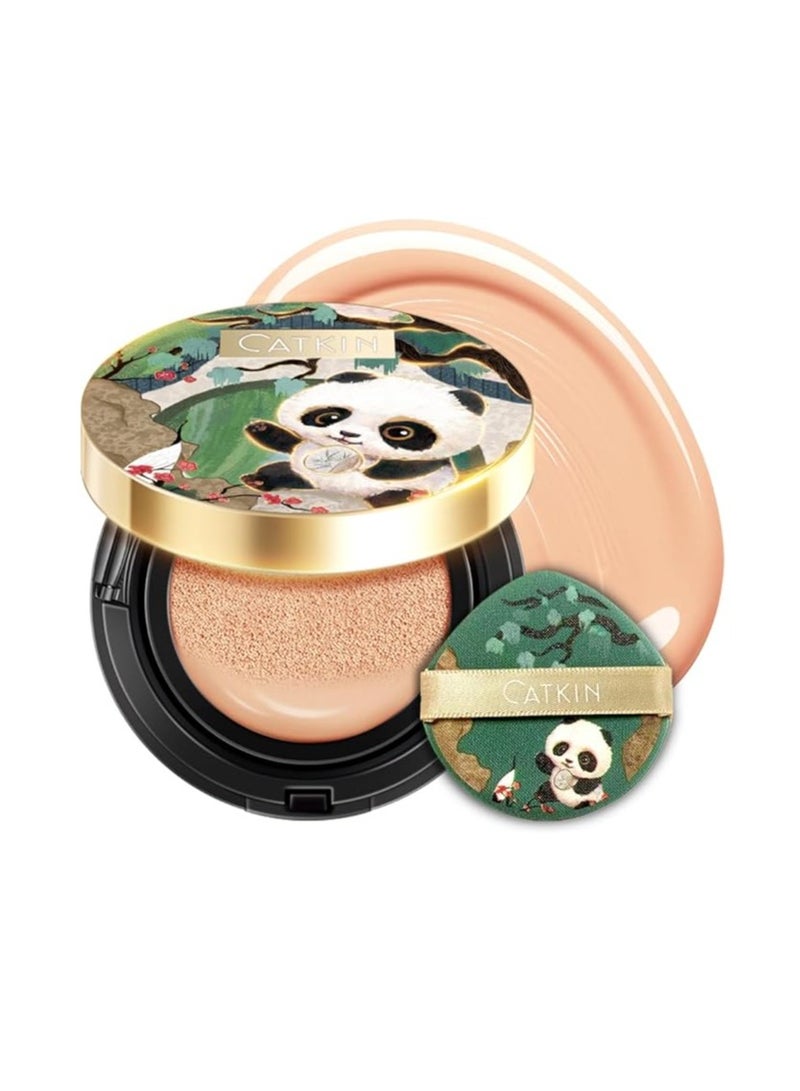 CATKIN Panda Land Foundation Full Coverage Breathable Cushion Foundation with Nourishing and Long wearing Formula Buildable Coverage for Sensitive Skin 15g 2 - Image 1
