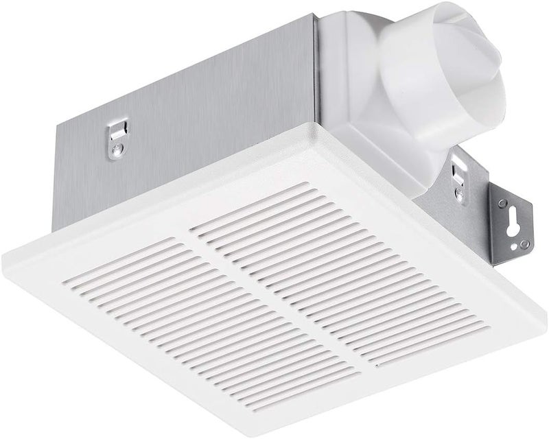 Tech Drive Bathroom fan 50 CFM, 1.0Sone DC Motor with No Attic access Needed Installation,Very Quiet Ventilation and Exhaust Fan, Ceiling Mounted Fan, White - Image 1