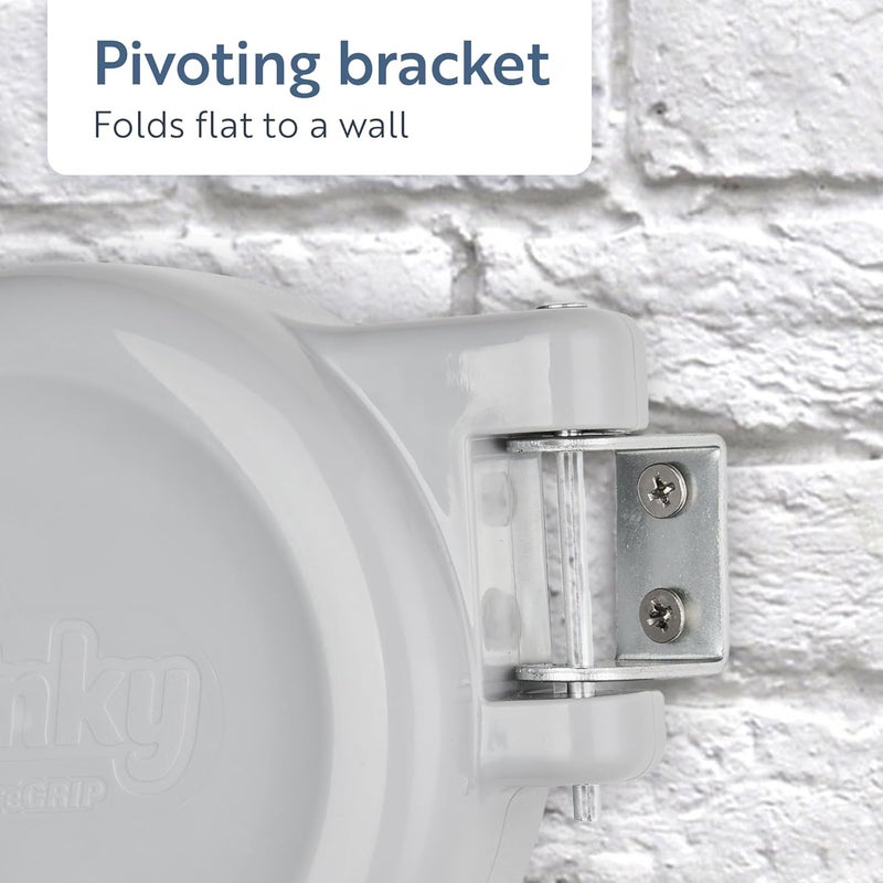 minky Homecare Outdoor Retractable Clothesline - Heavy Duty PVC Coated Line - Energy and Space Saving Removable Laundry Drying Line - 49 Feet (Gray) (Pack of 6) - Image 5