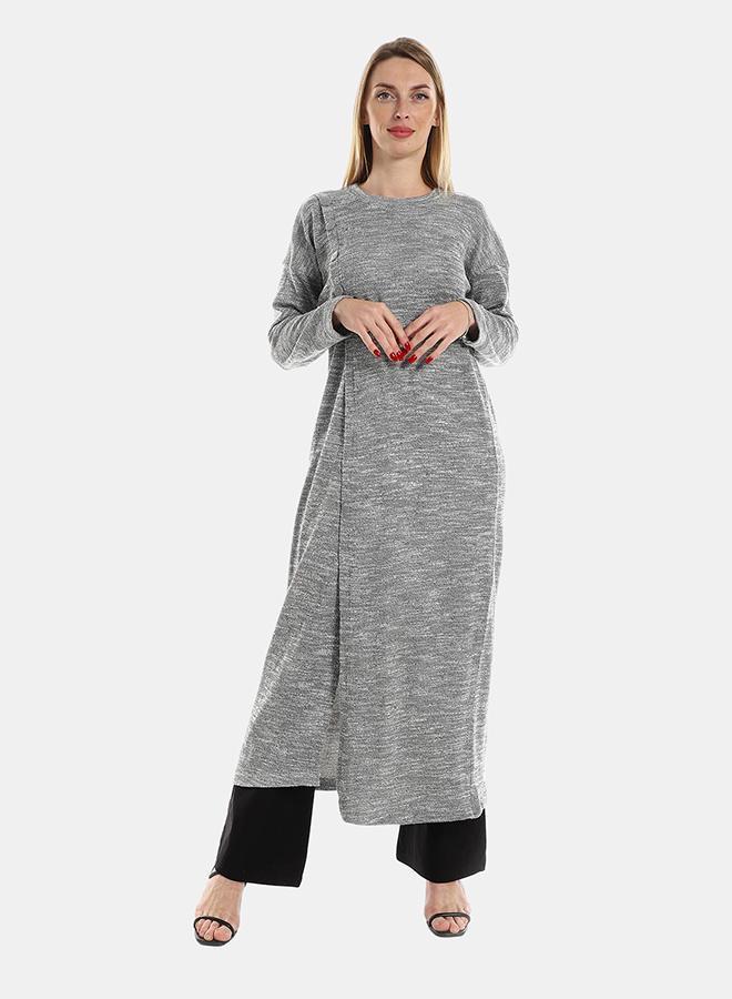 kady Jamila Women Long Sleeves Tunic With Decorated Sided Buttons, ,shane-XXL - Image 1