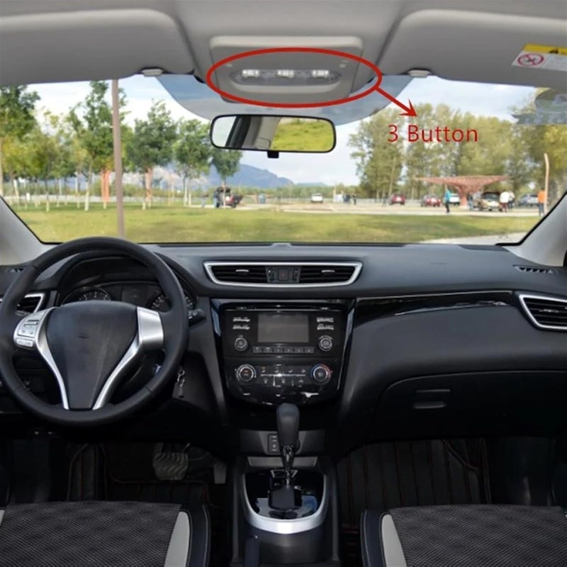 QASULER 3-Button Car Interior Dome Reading Light - Image 2