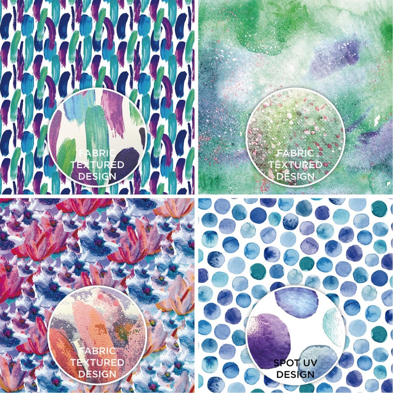 Desecraft 48 sheets 6 X 6.5 Scrapbooking Cardstock Decorative Paper Pack - Watercolor Flora - for Card Making Journaling Planner Origami Scrapbook Paper Scrapbook Materials Supplies - Image 2