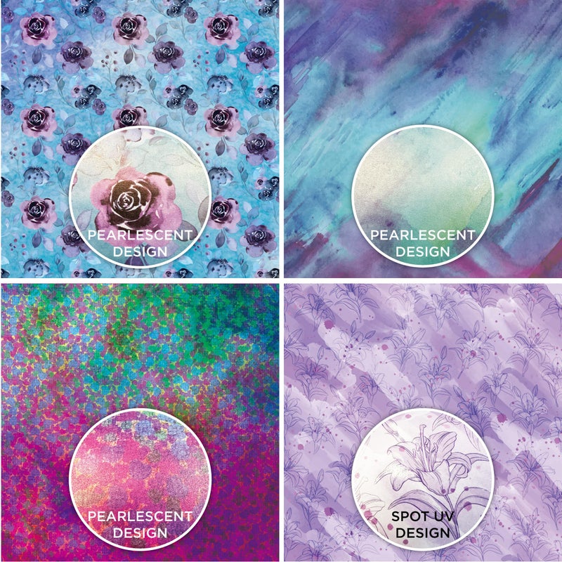 Desecraft 48 sheets 6 X 6.5 Scrapbooking Cardstock Decorative Paper Pack - Watercolor Flora - for Card Making Journaling Planner Origami Scrapbook Paper Scrapbook Materials Supplies - Image 3