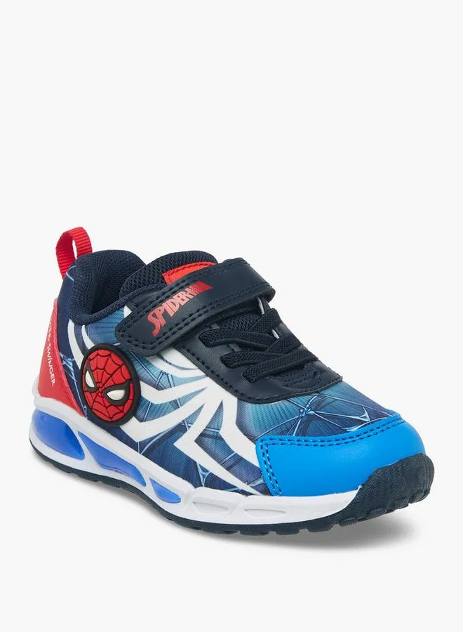 مارفل Boys Spider-Man Print Hook & Loop Sneakers