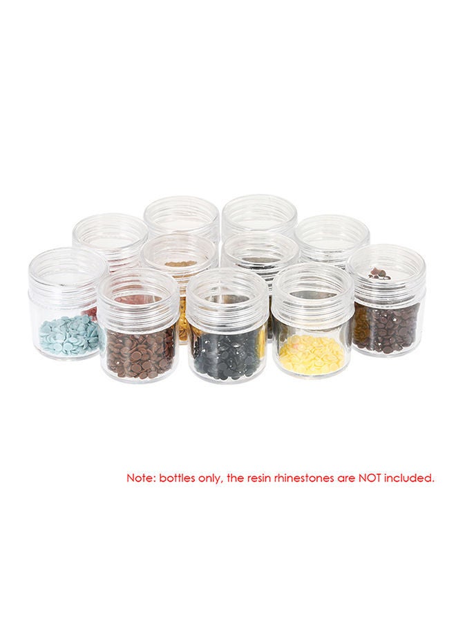 NIBEMINENT 30-Piece Bottles With Rhinestones Storage Box Black 22x6x17.5centimeter  - Image 4