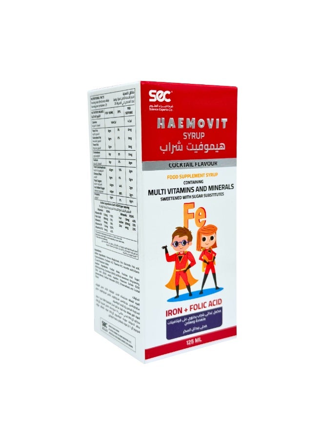 Science Experts Company Haemovit Hemovit Iron and Multivitamin Syrup 125 ml - Image 2