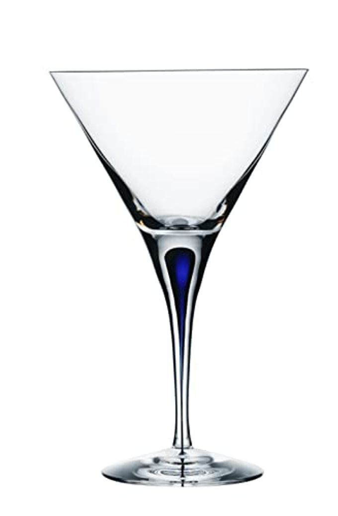 Orrefors Blue Intermezzo 7 Ounce Martini Glass