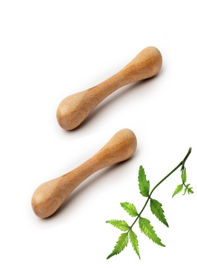 WoCra® Neem Wood Baby Teether Toys - 2 Pack Dumbbell Shape Natural Wooden Teething Sticks | Safe Non-Toxic Ayurvedic Chew Toys for Babies & Toddlers | Gum Soothing Rattle Nibbler Teether - Image 5