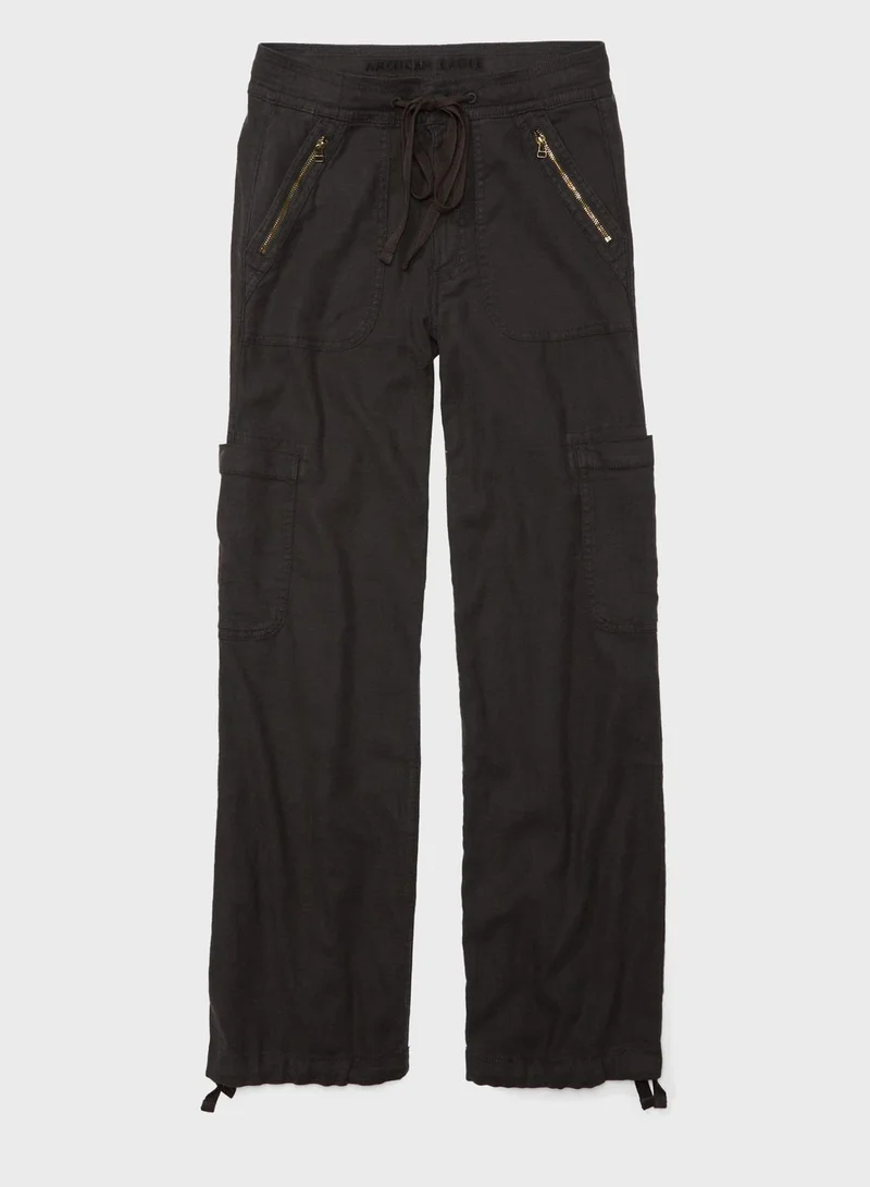 American Eagle Wide Leg Drawstring  Cargo Pants