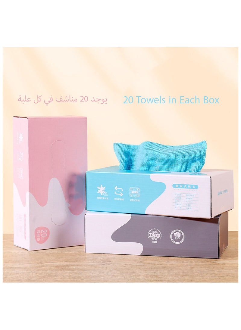 Generic 3 Boxes of 20 Mini Towels Each or Cleaning Cloth High Quality Fabric  - Image 1