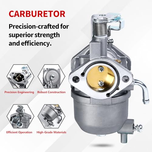 YDO Carburetor for EZGO Kawasaki Engine RXV 2008,Gas Golf Carts TXT 2010-2015,EZ-GO Valor 2010-2014 with Fuel Pump,Carb Repalce OEM # 808656 602061 72873G01 - Image 2