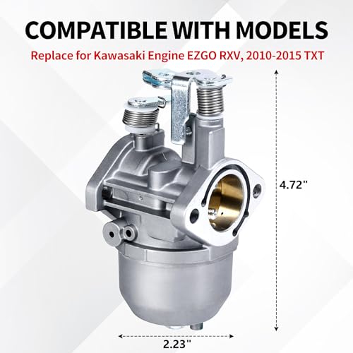 YDO Carburetor for EZGO Kawasaki Engine RXV 2008,Gas Golf Carts TXT 2010-2015,EZ-GO Valor 2010-2014 with Fuel Pump,Carb Repalce OEM # 808656 602061 72873G01 - Image 3