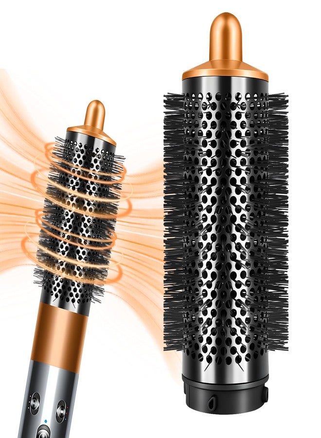MengTiger Round Brush for Dyson Airwrap Attachment, Oval Volumizing Round Brush Hair Style Accessories for Voluminous Blowout & Curls, Gold - Image 1