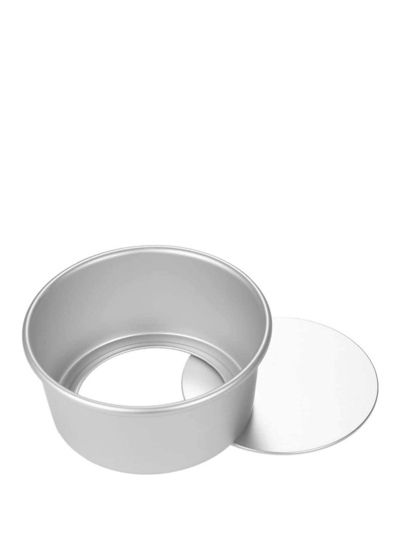 Zikra 8-Inch Non-Stick Deep Aluminum Round Cake Pan, Cake Mold with Removable Bottom for Birthday/Wedding/Celebration Cake Baking Round Cake Tin Set with Loose Base-Professional Bakeware - Image 4