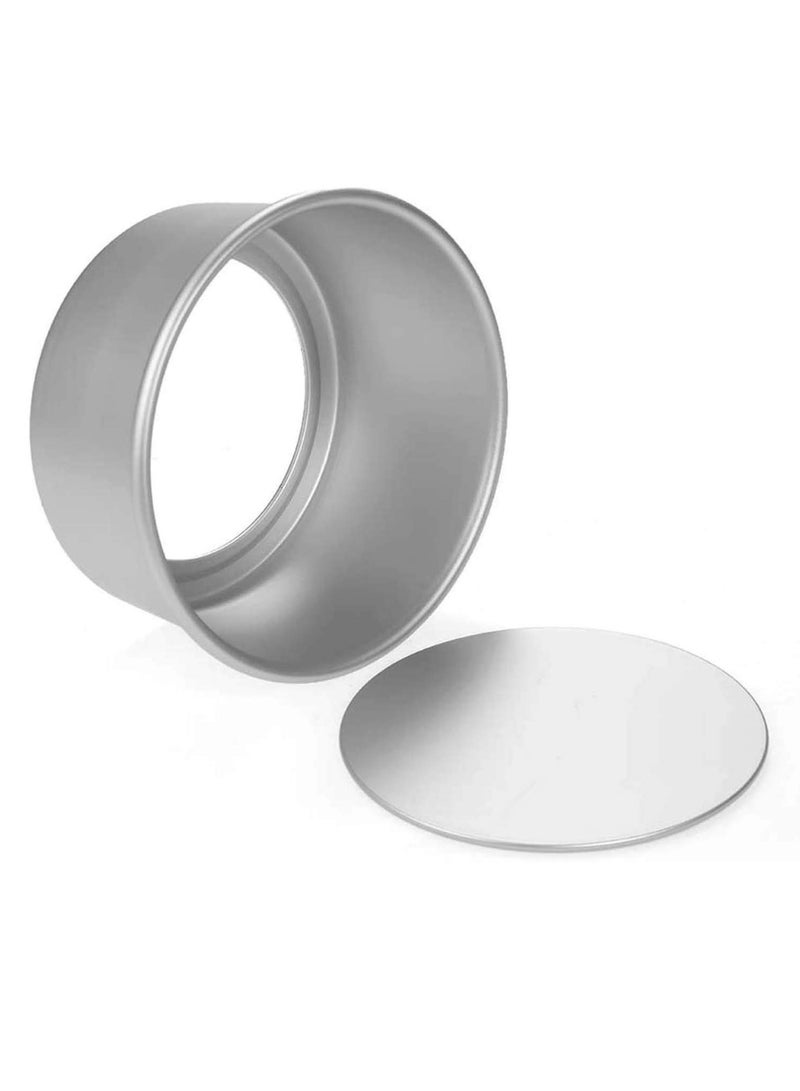 Zikra 8-Inch Non-Stick Deep Aluminum Round Cake Pan, Cake Mold with Removable Bottom for Birthday/Wedding/Celebration Cake Baking Round Cake Tin Set with Loose Base-Professional Bakeware - Image 1
