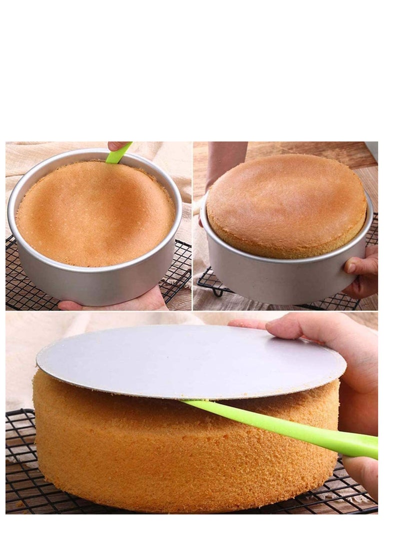 Zikra 8-Inch Non-Stick Deep Aluminum Round Cake Pan, Cake Mold with Removable Bottom for Birthday/Wedding/Celebration Cake Baking Round Cake Tin Set with Loose Base-Professional Bakeware - Image 2