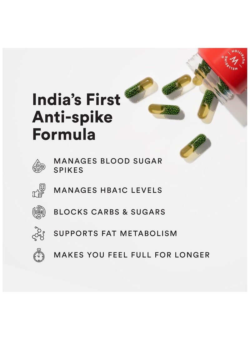 WELLBEING NUTRITION Slow Diabetes Care with Clinically Proven Reducose, Gudmar, Berberry, Cinnamon, Karela | Help Manage Blood Sugar, Diabetic & Pre-Diabetic Care for Glucose Metabolism, 60 Veg Capsules - Image 2