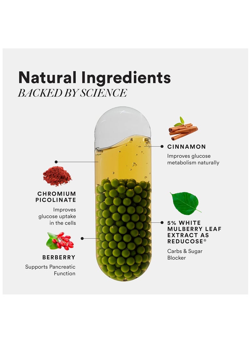 WELLBEING NUTRITION Slow Diabetes Care with Clinically Proven Reducose, Gudmar, Berberry, Cinnamon, Karela | Help Manage Blood Sugar, Diabetic & Pre-Diabetic Care for Glucose Metabolism, 60 Veg Capsules - Image 3