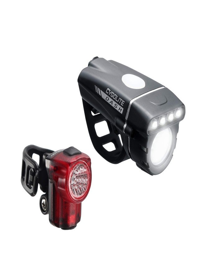 Cygolite Dash 520 Lumen Headlight & Hotshot Micro 30 Taillight - for Night & Day Use- Compact & Sleek- IP64 Water Resistant- Flexible Mounts- USB Bicycle Light Set - Image 1