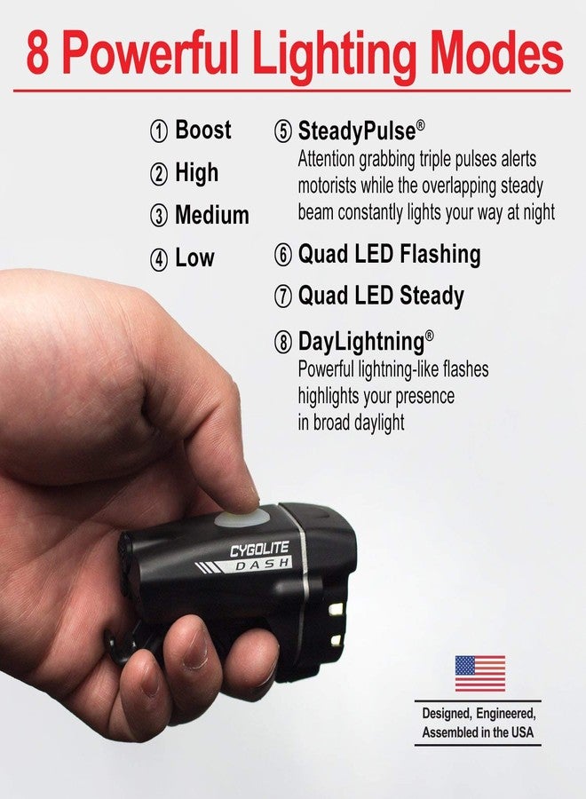 Cygolite Dash 520 Lumen Headlight & Hotshot Micro 30 Taillight - for Night & Day Use- Compact & Sleek- IP64 Water Resistant- Flexible Mounts- USB Bicycle Light Set - Image 5