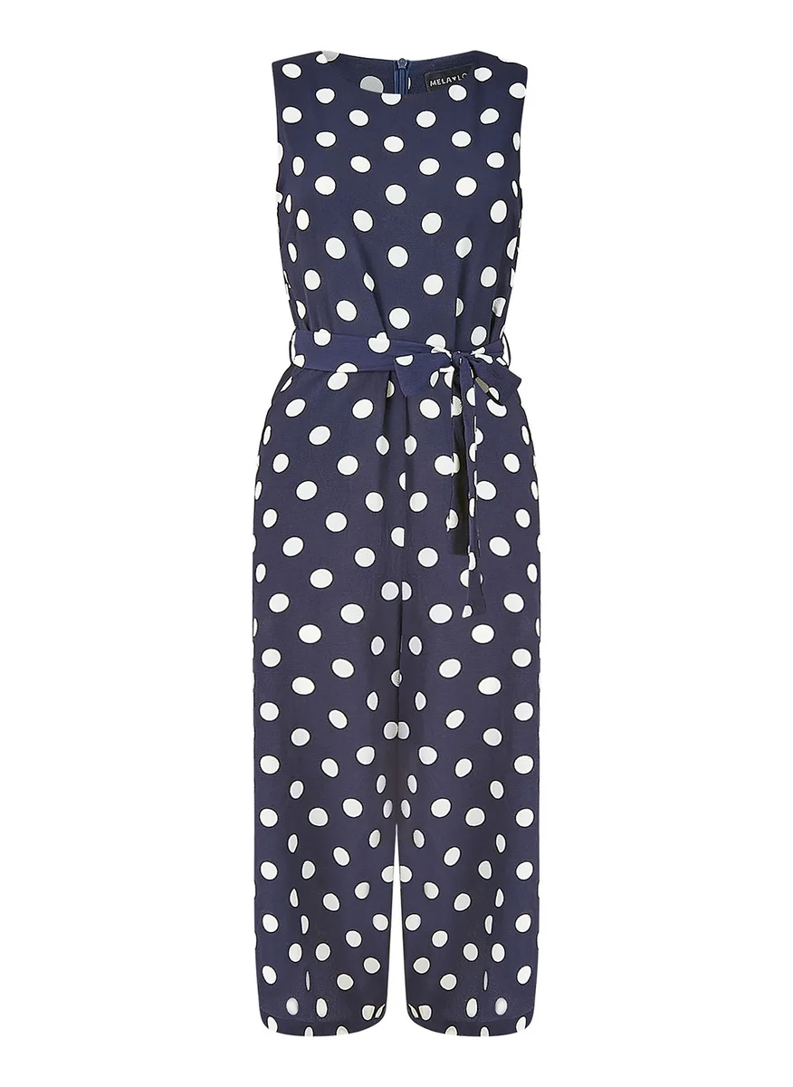 MELA LONDON Polka Dot Culotte Jumpsuit