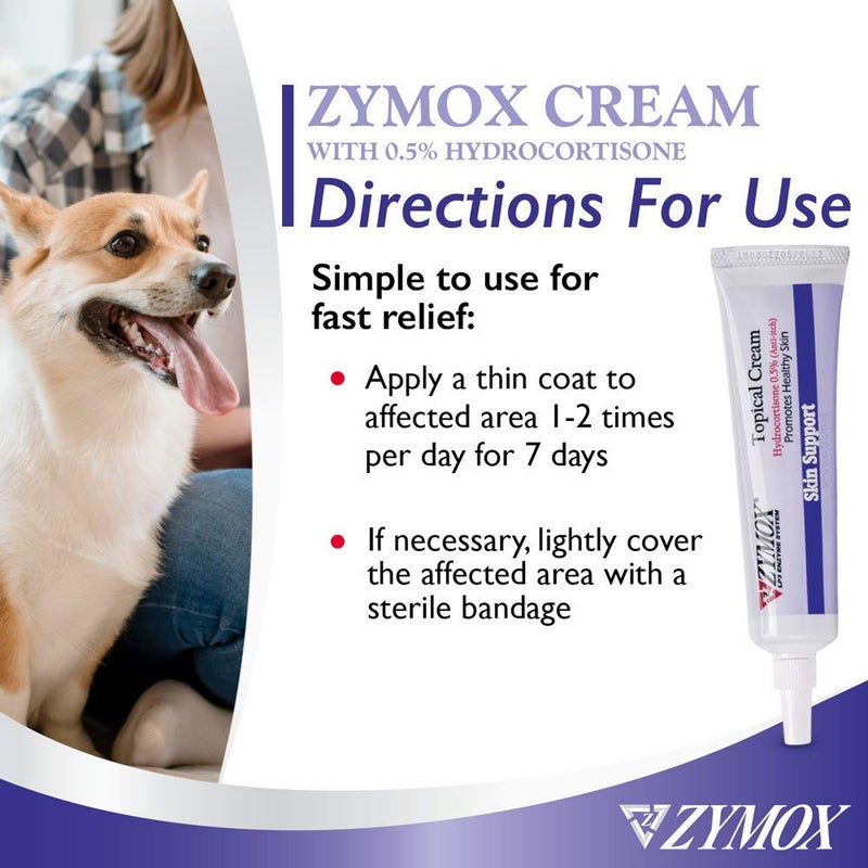 Zymox Topical Cream with 0.5% Hydrocortisone for Dogs and Cats, 1oz - Image 5