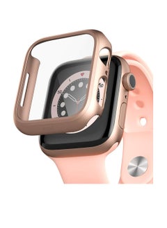 Strap 2 in 1 Silicone Band Strap Watch Band & Protective Case Cover With Tempered Glass Size 45MM For ( Apple watch Series 7 ) 45MM