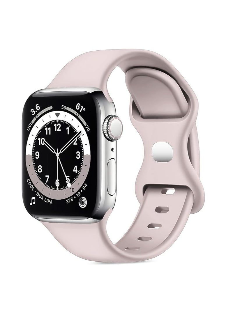 Generic - Strap 2 in 1 Silicone Band Strap Watch Band & Protective Case Cover With Tempered Glass Size 45MM For ( Apple watch Series 7 ) 45MM - Image 1