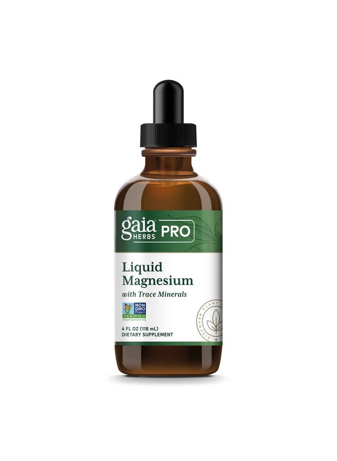 Gaia Herbs - Gaia Pro Liquid Magnesium With Trace Minerals Magnesium To Support Dna  Cellular Energy With Magnesium Chloride Potassium  Trace Minerals 4 Fl Oz 48 Servings - Image 1