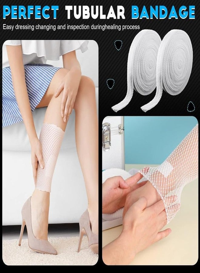 A-TAPE Tubular Stretch Net Bandage Size 2, (2cm x 25m) | Elastic Dressing Retainer No Tape Needed | Breathable Super Elastic Mesh Wound Care Support for Arm & Leg | Suitable for Humans & Pets (Dogs, Cats, Birds) | White | Pack of 1 - Image 5