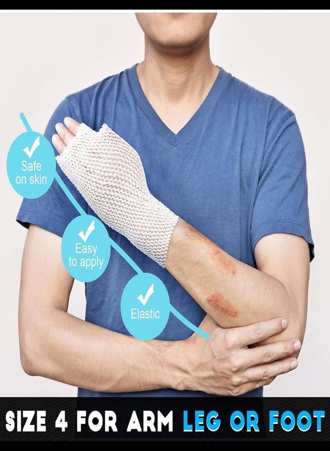 A-TAPE Tubular Stretch Net Bandage Size 2, (2cm x 25m) | Elastic Dressing Retainer No Tape Needed | Breathable Super Elastic Mesh Wound Care Support for Arm & Leg | Suitable for Humans & Pets (Dogs, Cats, Birds) | White | Pack of 1 - Image 3