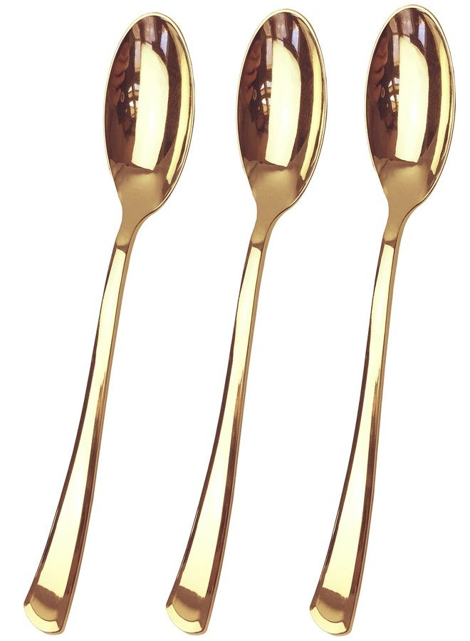 JL Prime 50 Piece Gold Plastic Spoons Set - Reusable & Recyclable - Elegant Gold Plastic Spoons for Weddings, Anniversaries, Showers, Parties - Sturdy & Durable Utensils for Special Events by JL Prime - Image 1