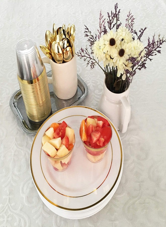 JL Prime 50 Piece Gold Plastic Spoons Set - Reusable & Recyclable - Elegant Gold Plastic Spoons for Weddings, Anniversaries, Showers, Parties - Sturdy & Durable Utensils for Special Events by JL Prime - Image 5