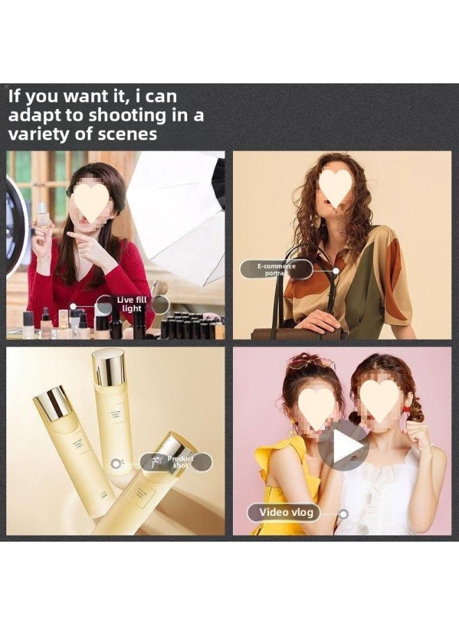 350 Panoramic Live Light Supplementing Light Studio Soft Light Box Suit Light Lighting Photography Light Live Room Supplementing Light-Light Source Color:Dual Lights 【350w Three-color Remote Control - Image 3