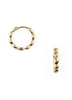 ORELIA LONDON Metal Beaded Huggie Hoops  - Image 1