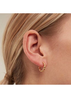 ORELIA LONDON Metal Beaded Huggie Hoops  - Image 2