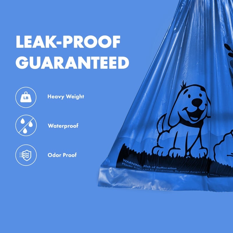 GORILLA SUPPLY 1000 Dog Poop Waste Bags with Dispenser and Leash Tie, 9" x 13", Blue, 1000 Count - Image 5