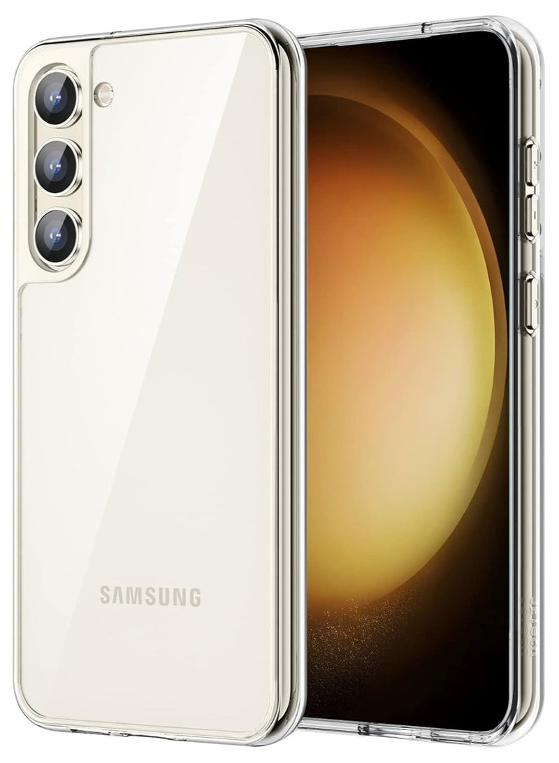 Clear Transparent Phone Case for Samsung Galaxy S23 – Slim Ulta Thin Hard TPU Shockproof Cover, Anti-Yellowing Crystal Clear Protective Back Case with Camera Protection - Image 1