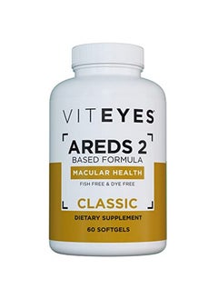 Viteyes Areds 2 Classic Macular Health Formula Softgels Eye Health Vitamin For Vision Protection Lower Zinc Eye Vitamins Macular Vitamins Betacarotene Free 60 Softgels  - Image 1