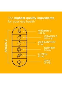 Viteyes Areds 2 Classic Macular Health Formula Softgels Eye Health Vitamin For Vision Protection Lower Zinc Eye Vitamins Macular Vitamins Betacarotene Free 60 Softgels  - Image 4