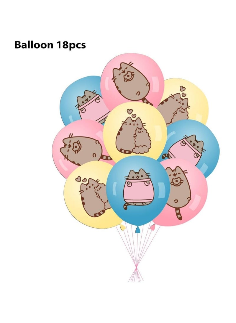 عام مجموعة ديكور حفلات قطط لطيفة (44 قطعة) — تشمل لافتات و بالونات وزينة للكعك/الكب كيك ودوامات معلقة، مثالية لأعياد الميلاد والحفلات ذات الطابع الحيواني الأليف. - Image 4