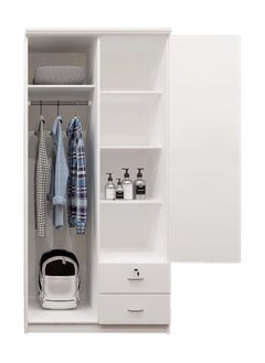 2 Lockable Door With 2 Drawers Stylish Wooden Wardrobe Cabinet,Cupboard Of Engineered Wood Perfect Heavy Duty Color White - pzsku/ZF9DB7FBC25CFC9B65963Z/45/_/1699709052/55a9de84-2929-4c4f-beac-6facd7d560c0