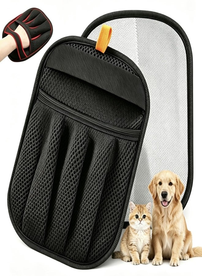 Pet Hair Removal Glove for Cats & Dogs, Upgraded Five-Finger Electrostatic Pet Hair Glove, Reusable Magic Brush Pet Hair Remover Tool for Laundry, Couch, Carpet, Car Seat - Image 1