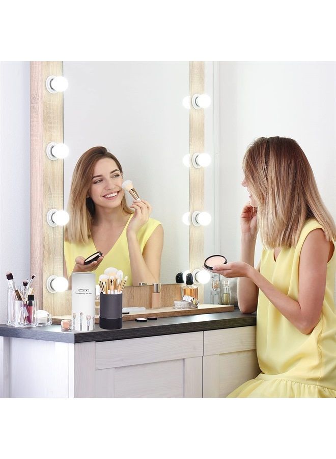 Brush Master Makeup Brushes Set 10Pcs Professional Kabuki Foundation Eyeshadow Blush Blending Lip Full Face Cosmetic Kit W/Makeup Brush Set with Holder - Image 5