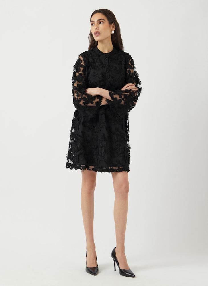 YAS Lace Detail Flared Sleeve Mini Dress - Image 5