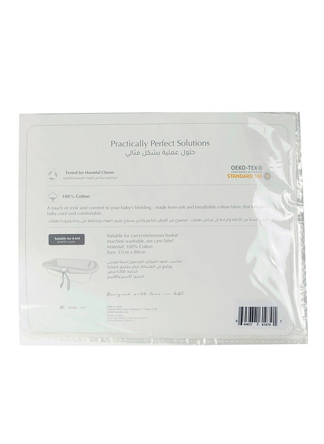 Bumble & Bird Bumble & Bird - Carrycot Cover - White  - Image 5