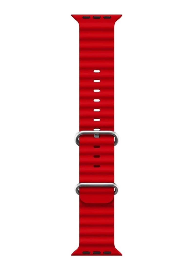 Ocean Band Compatible with Apple Watch Ultra Band Men Women, Adjustable 49mm/45mm/44mm/42m Loop Sport Fluoroelastomer Breathable for Apple Watch Ultra iWatch Series 8